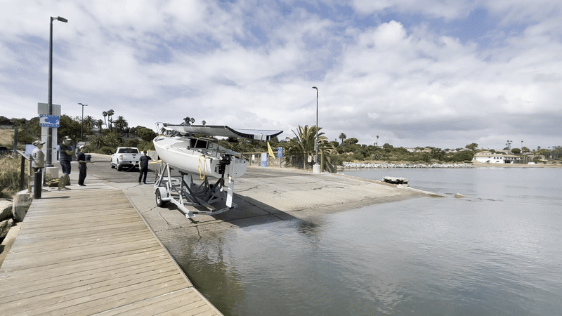 Launching the boat